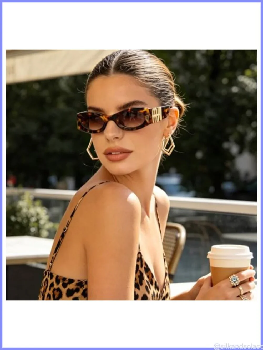 Cat Eye Sunglasses UV400 Acetate Frame Retro Oval Narrow Eyewear